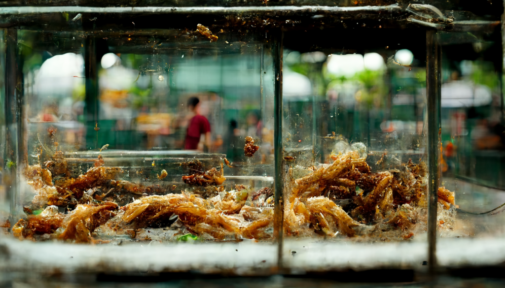 Black soldier fly larvae designed into our hawker centres