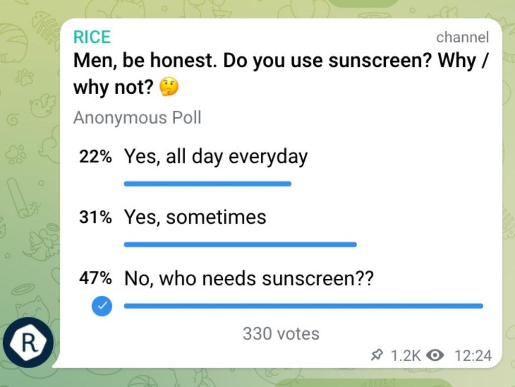Singapore men sunscreen
