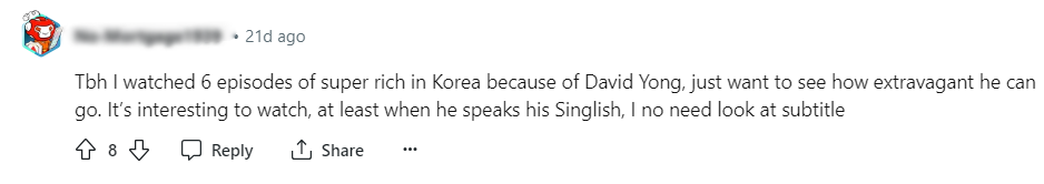 Reddit comment about David Yong
