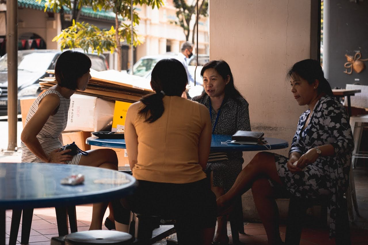 coffee shop work colleagues